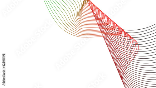 black red white green abstract tech wavy lines gradient background 