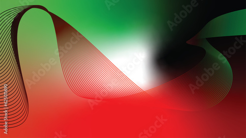black red white green abstract tech wavy lines gradient background 
