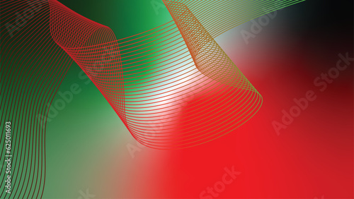 black red white green abstract tech wavy lines gradient background 