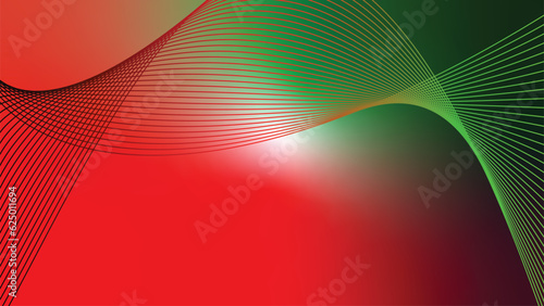black red white green abstract tech wavy lines gradient background 