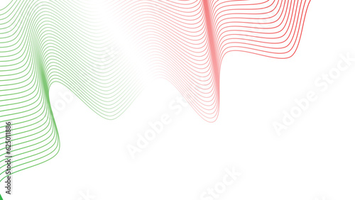 green red white abstract tech wavy lines gradient background 