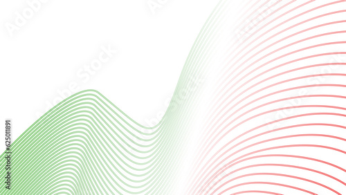 green red white abstract tech wavy lines gradient background 