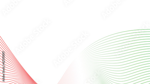 green red white abstract tech wavy lines gradient background 