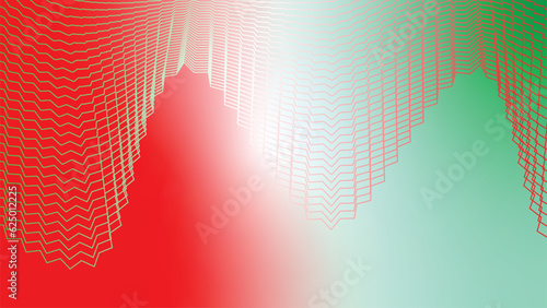 green red white abstract tech wavy lines gradient background 