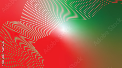 green red white abstract tech wavy lines gradient background 