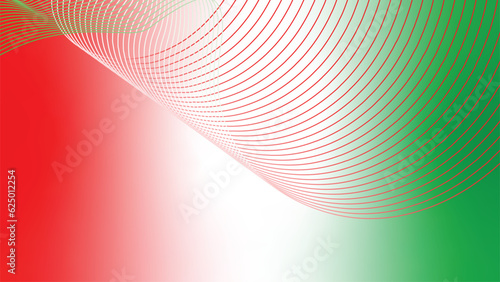 green red white abstract tech wavy lines gradient background 