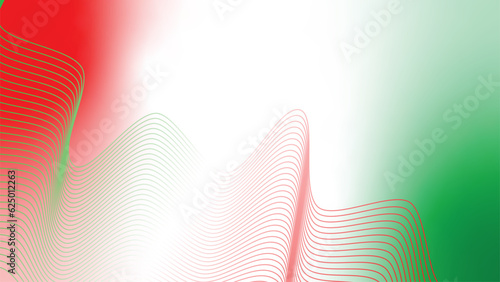 green red white abstract tech wavy lines gradient background 