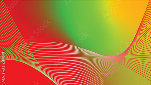 green red yellow abstract tech wavy lines gradient background