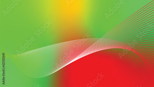 green red yellow abstract tech wavy lines gradient background