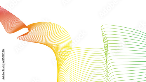 green red yellow abstract tech wavy lines gradient background isolated
