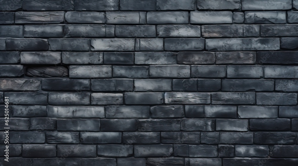 Black Painted Brick Wall Texture: Background
