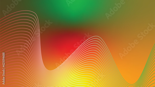 green red yellow abstract tech wavy lines gradient background