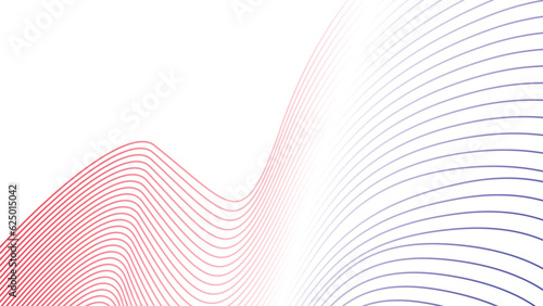 blue white red flag abstract tech wavy lines background isolated