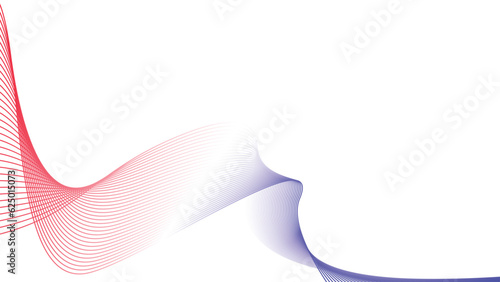 blue white red flag abstract tech wavy lines background isolated