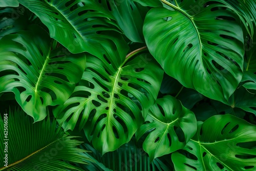 close up of leaves generated by AI technology