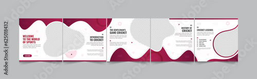 Sports instagram carousel template, set of editable social media carousel post vector illustration eps 10