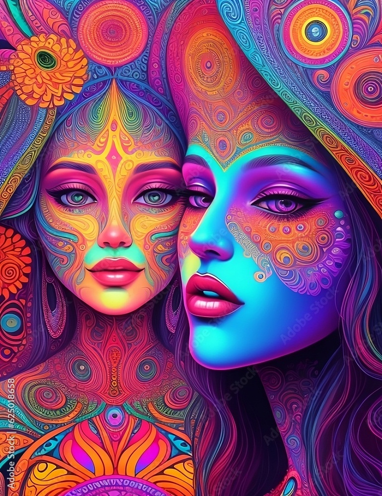 beautiful women DMT art beautiful women DMT art