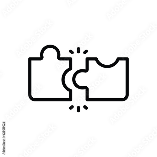 Black line icon for join 