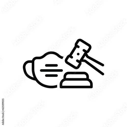 Black line icon for mandatory 