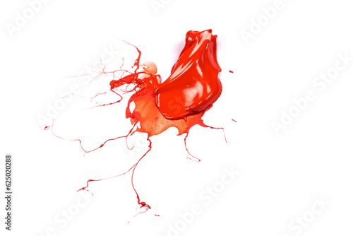 Tableau sur toile Red stroke of the paint brush