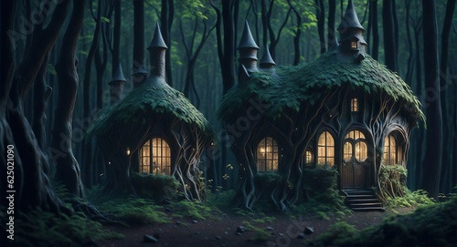 Journey into a Whimsical World with a Sparkling Fairy Tale House  Nestled in a Magical Forest