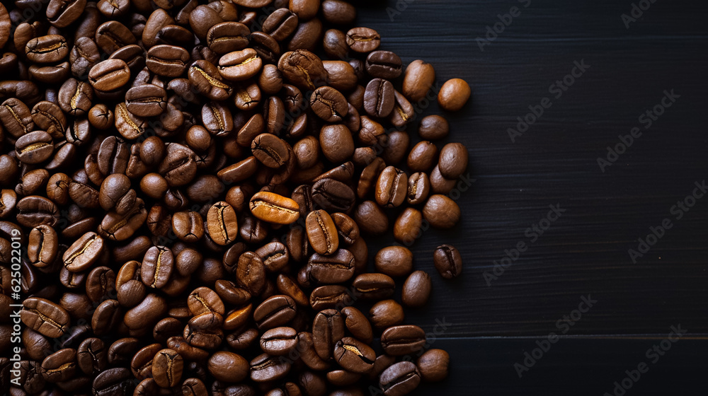 Fototapeta premium coffee beans isolated on Black background