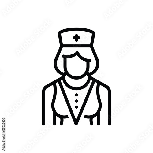 Black line icon for nursing 