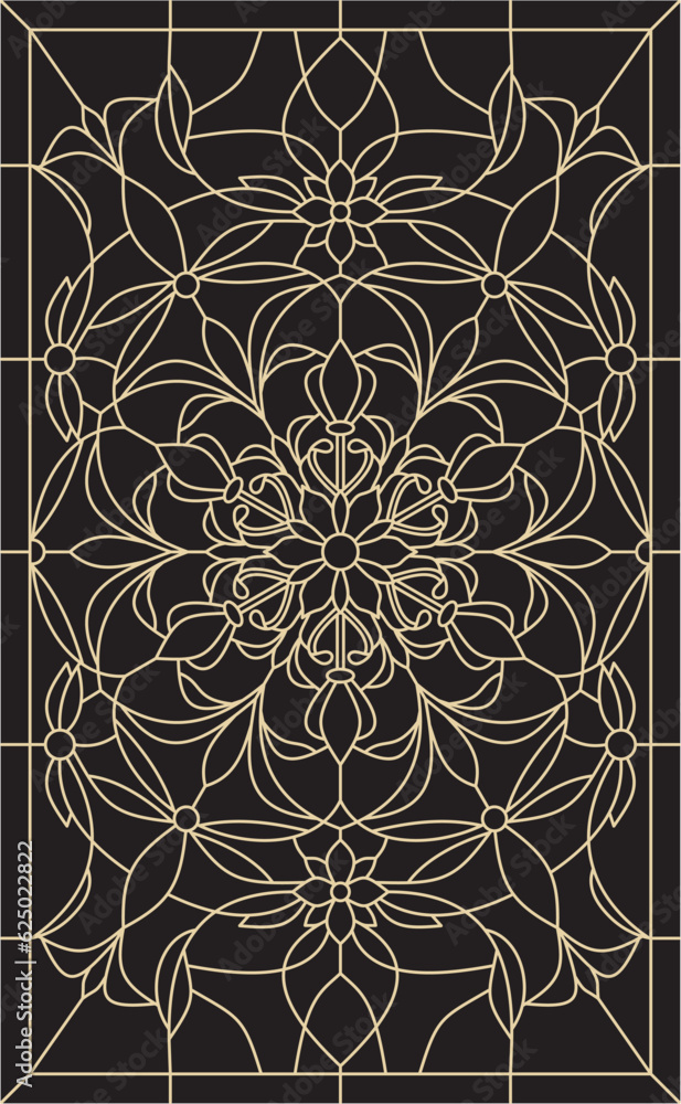 Vector square classic black and gold european ornament. pattern rectangle tiles of ancient Greece and the Roman Empire. Vector square classic black and gold european ornament. pattern rectangle tiles of ancient Greece and the Roman Empire.