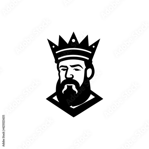 simple king fast food restaurant logo vector illustration template design