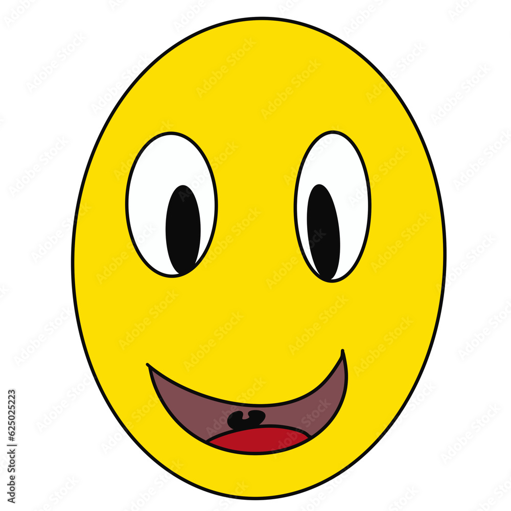 Fototapeta premium simple and unique animated cartoon face icon