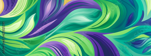 Abstract whimsical leaf- feather inspired background.