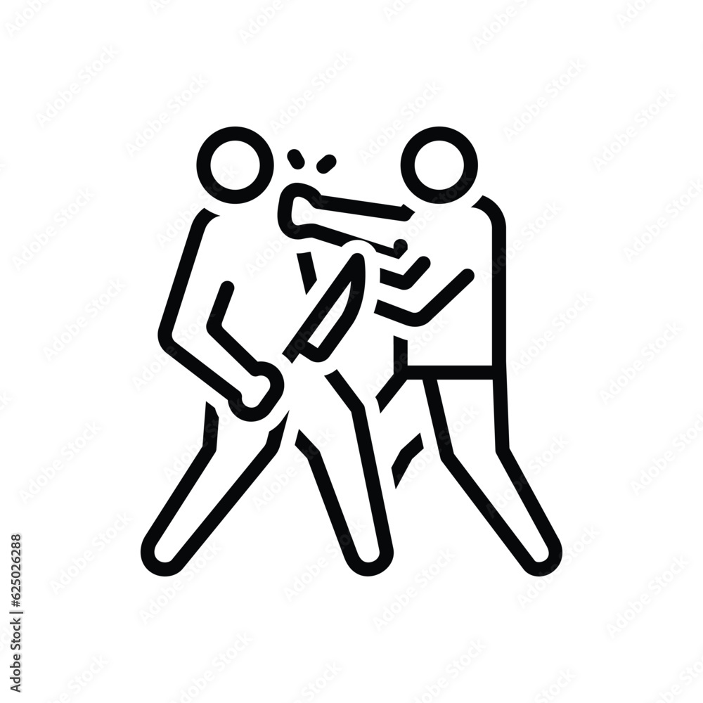 Black line icon for defense Black line icon for defense