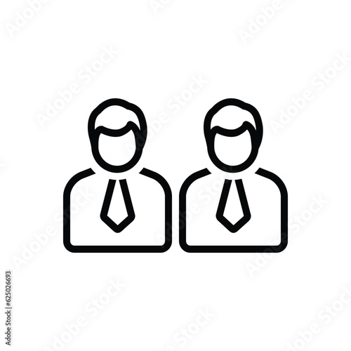 Black line icon for boys 