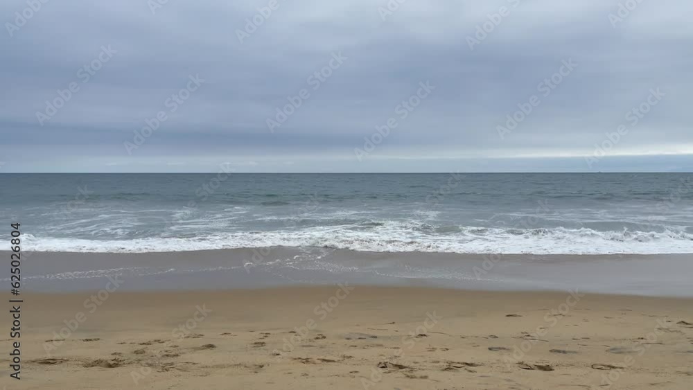 Cloudy ocean beach landscape. Empty beach Cloudy ocean beach landscape. Empty beach