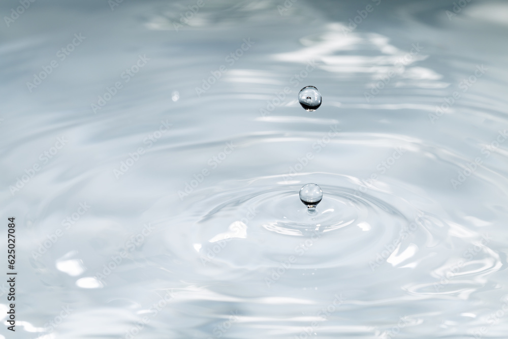 水面に落ちる水滴. 水面に落ちる水滴.