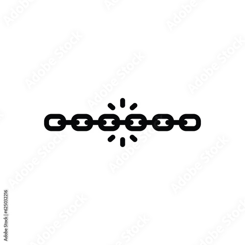 Black line icon for chain 