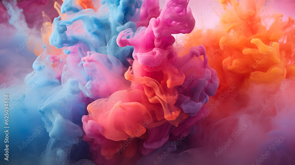 Obraz premium abstract colorful smoke explosion