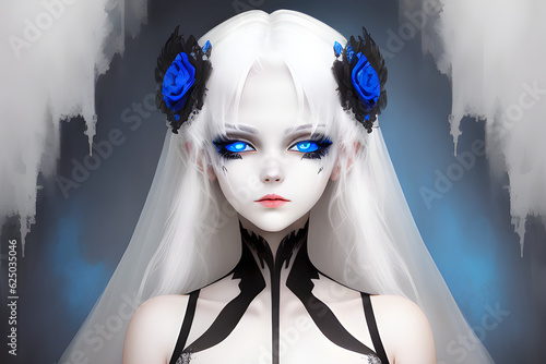 girl corpse bride. Generative AI