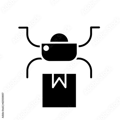 drone delivery glyph icon