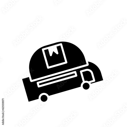robot delivery glyph icon