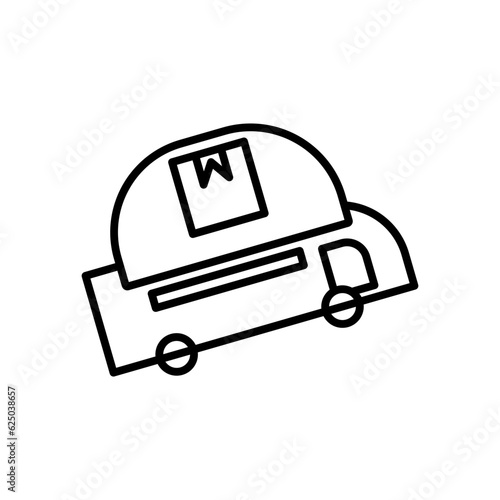 robot delivery line icon