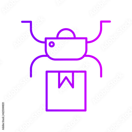 drone delivery gradient icon