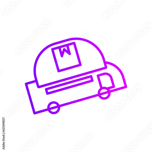 robot delivery gradient icon