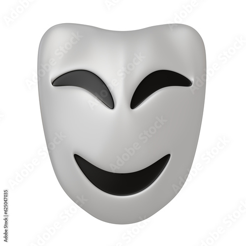 theatre theater theatrical tragedy drama comedy mask isolated on white background. emotion theatre theater theatrical tragedy drama comedy mask isolated. theatre theatrical drama comedy 3d render