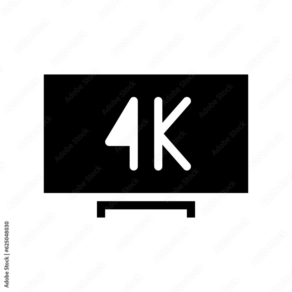 4k glyph icon 4k glyph icon