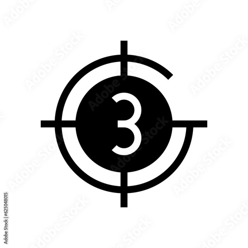 countdown glyph icon
