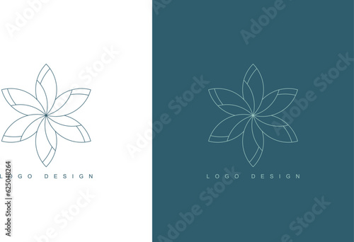 Leaf logo design modern minimal symbol template
