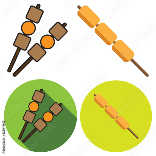 satay icon vector
