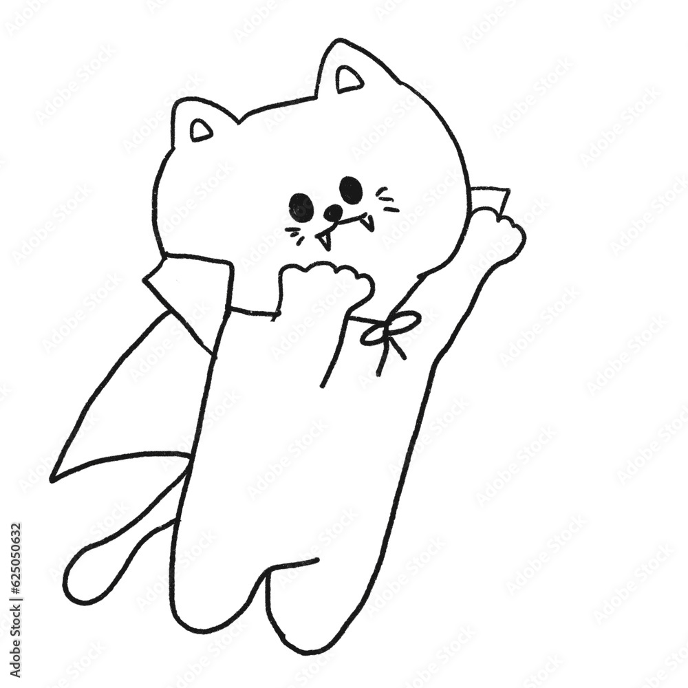 Halloween Cat hand drawn Halloween Cat hand drawn