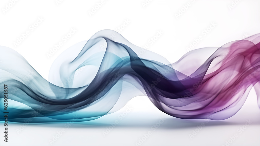 Soft and smooth silky frabric, wavy ribbon, colorful smoke, tranparent, modern style, on withe background, abstract backdrop. Generative AI Soft and smooth silky frabric, wavy ribbon, colorful smoke, tranparent, modern style, on withe background, abstract backdrop. Generative AI